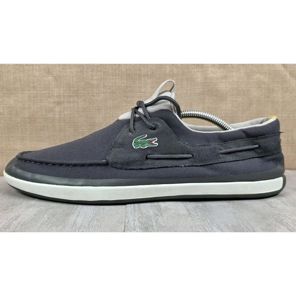 Lacoste L.AndSailing Navy Blue Nautical Ocean Beach Boat Shoes Men's Size 11.5